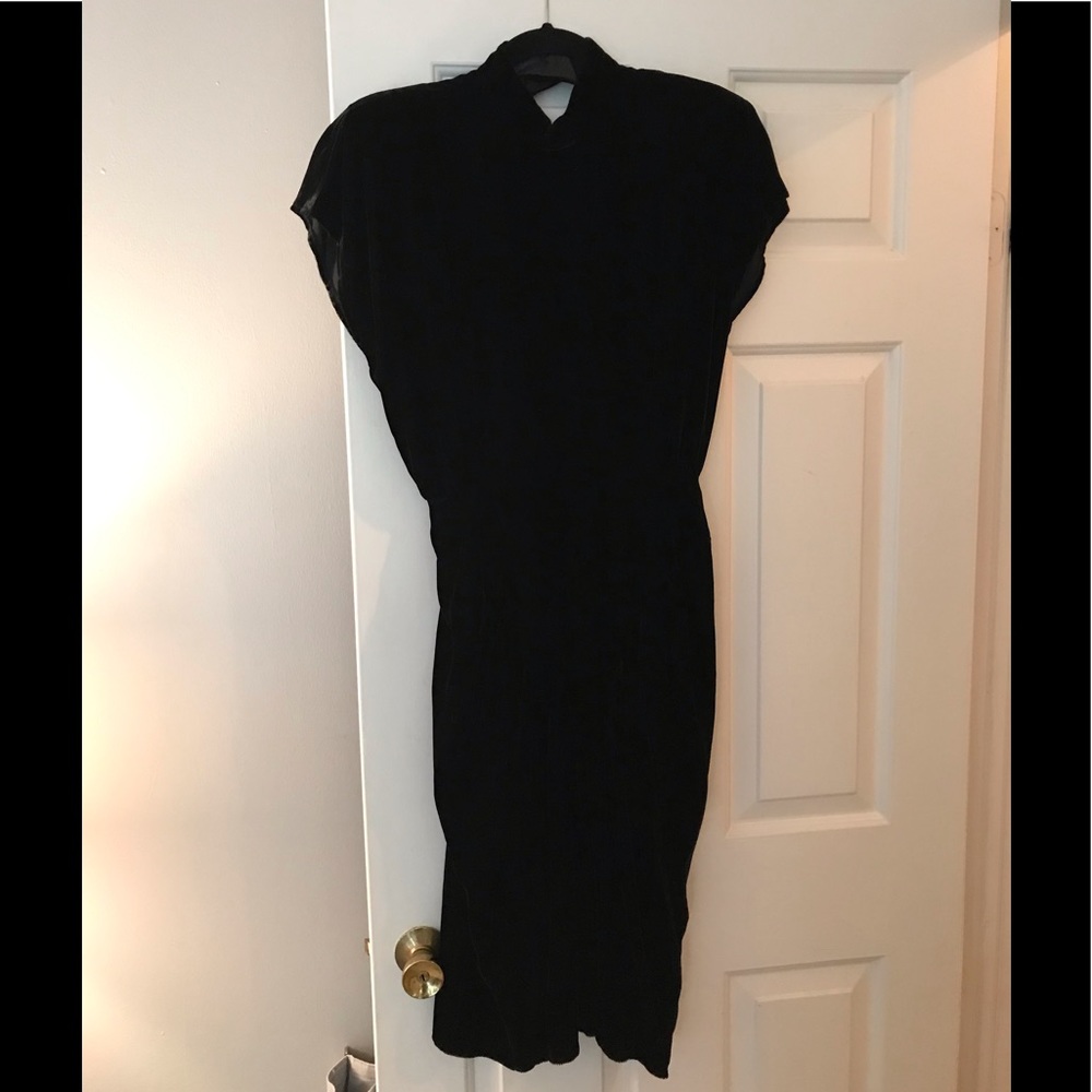Vintage 1980s Velvet Dress - EUC